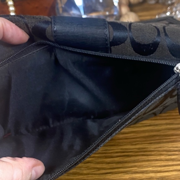 Coach Black and Brown Legacy Signature Checkbook Wallet - Picture 9 of 13